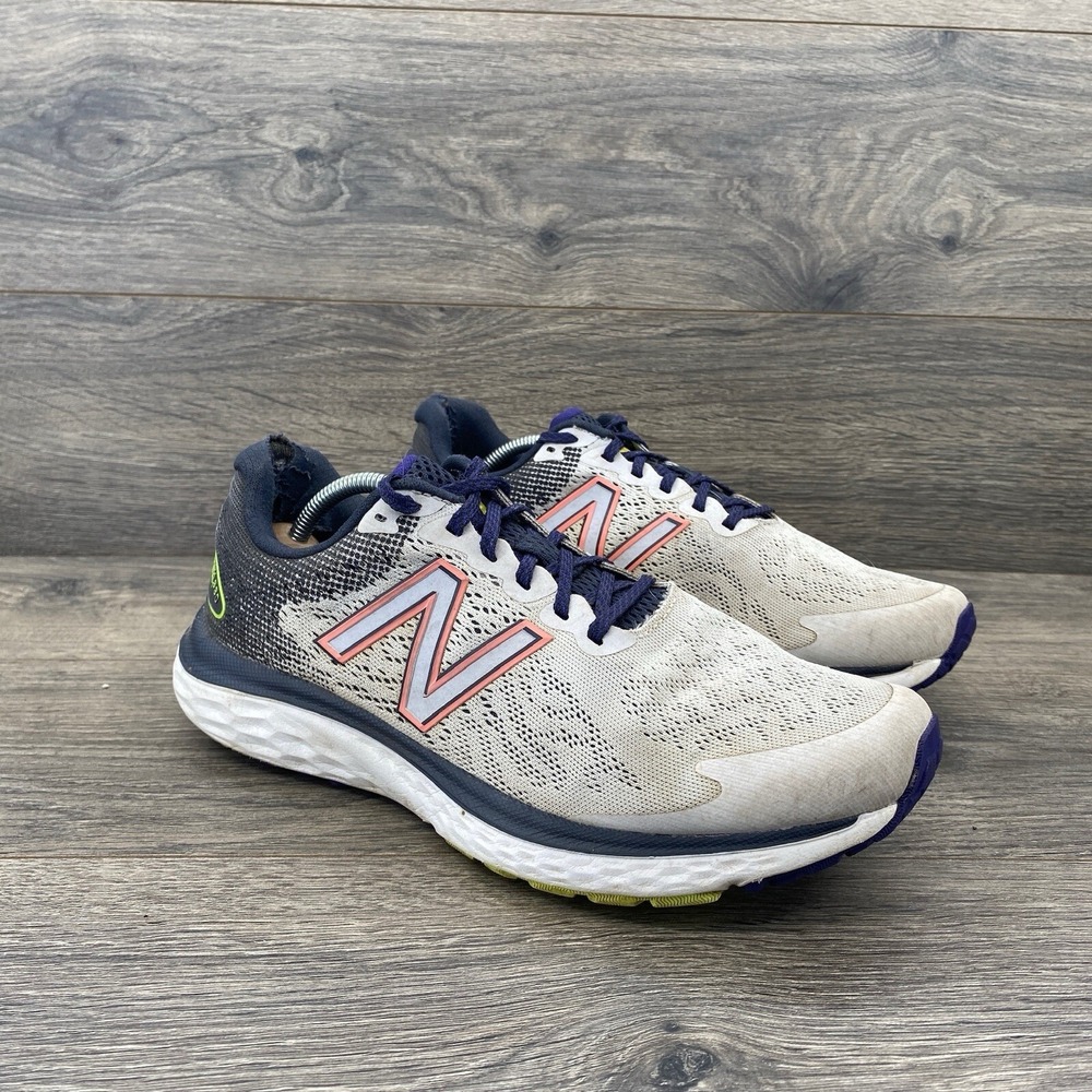 New Balance 680 Fresh Foam Women's Running Shoes Size 8 White Blue Walking - Picture 2 of 13